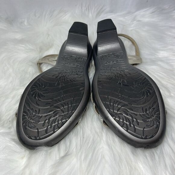 ABEO Grace Neutral Mid Heel Sandals Sz 9.5 - Picture 6 of 6